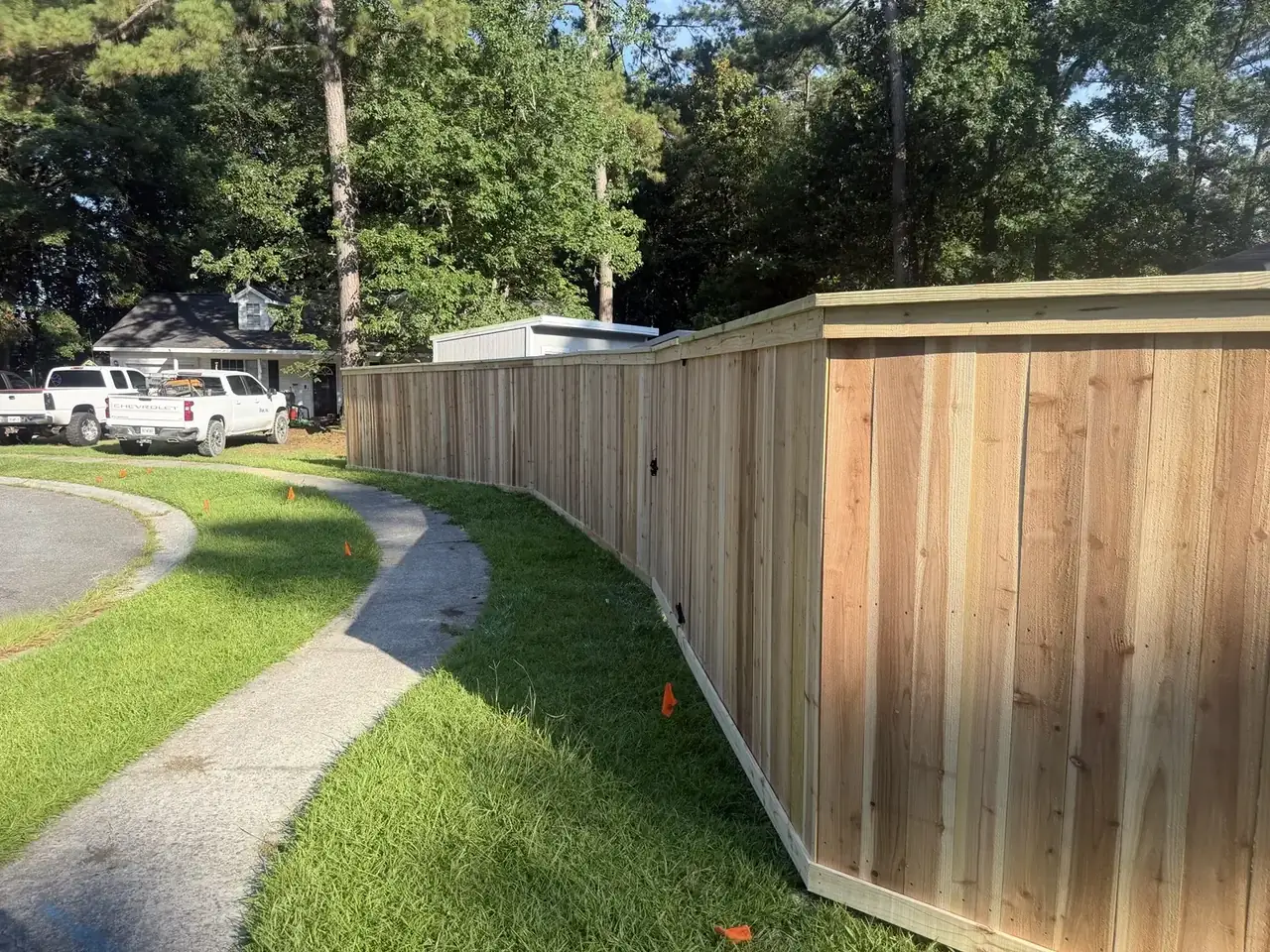 Cap & Trim wood privacy fence