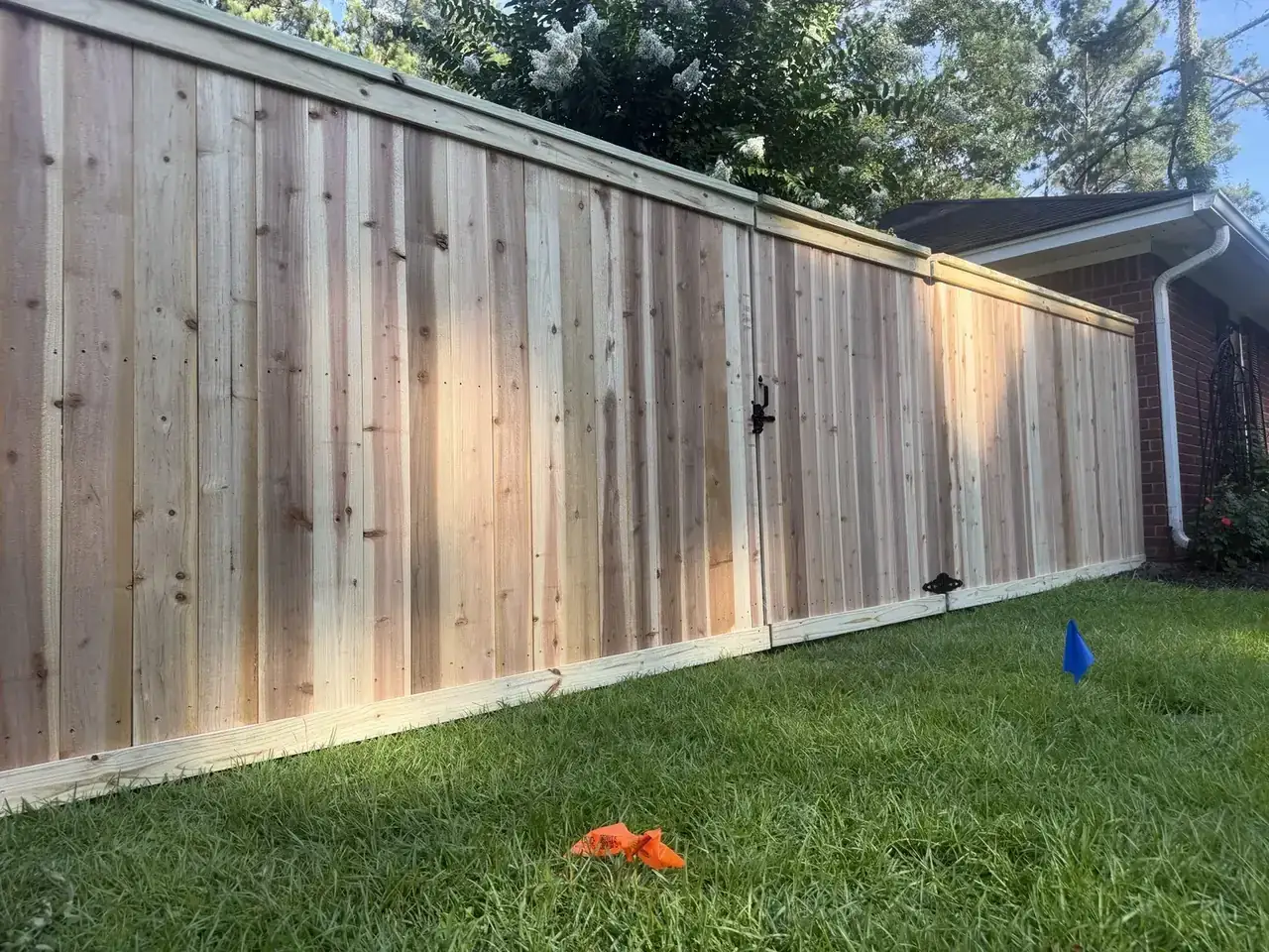 Cap & Trim wood fence and gate